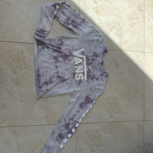 Vans long sleeve crop top. Purple tie dye